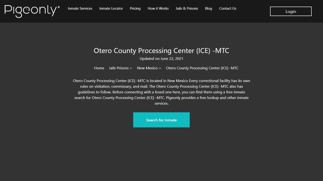 Otero County Processing Center (ICE) -MTC Inmate Search ...